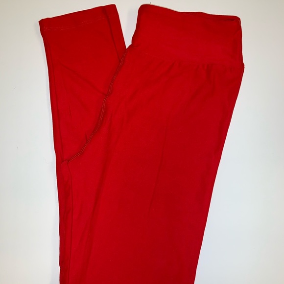 Lularoe red OS leggings - Picture 1 of 1